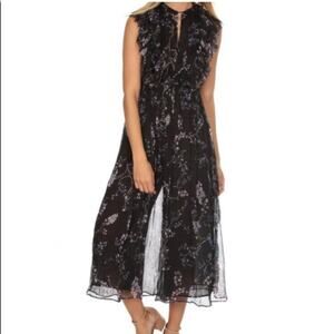 Zimmermann Black and Purple Floral Jumpsuit